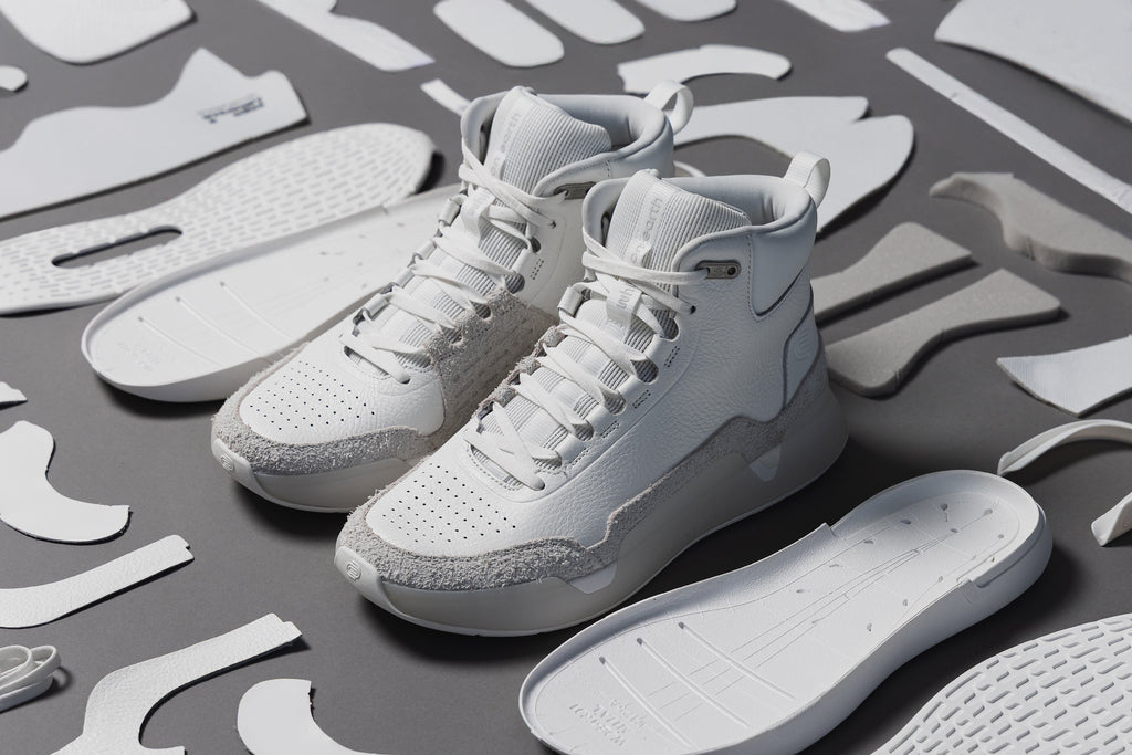 men's high-top leather trainer