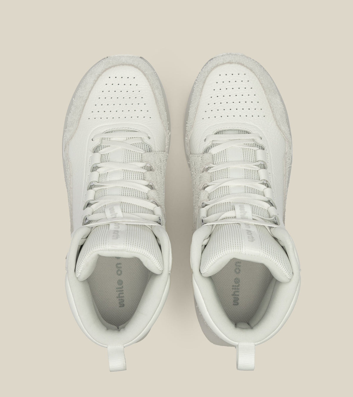 men's high-top leather trainer