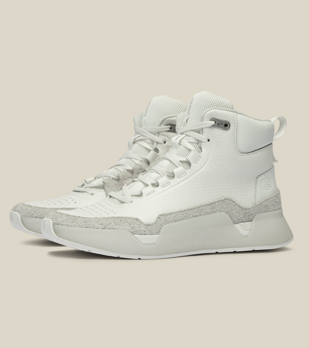men's high-top leather trainer