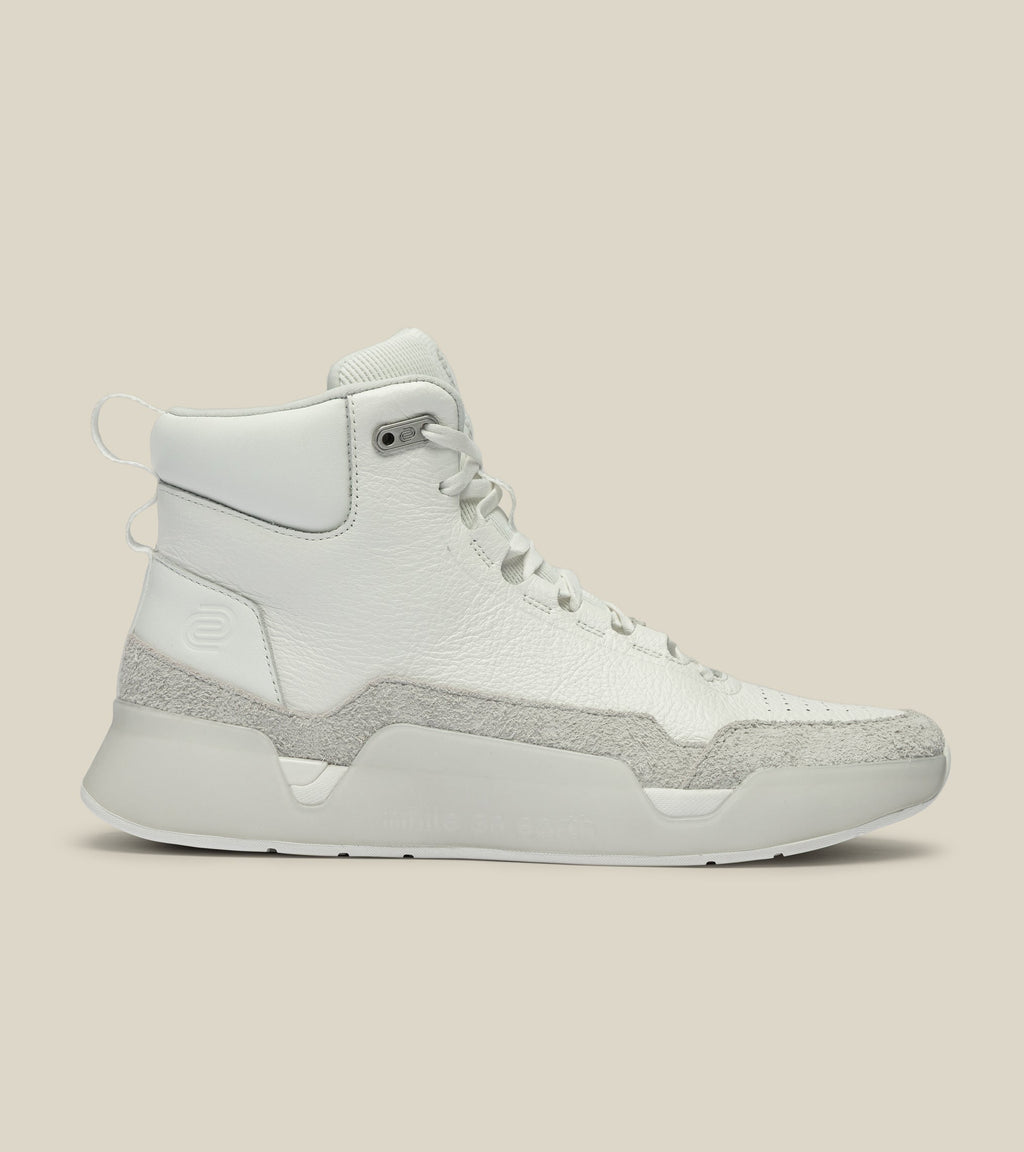 men's high-top leather trainer