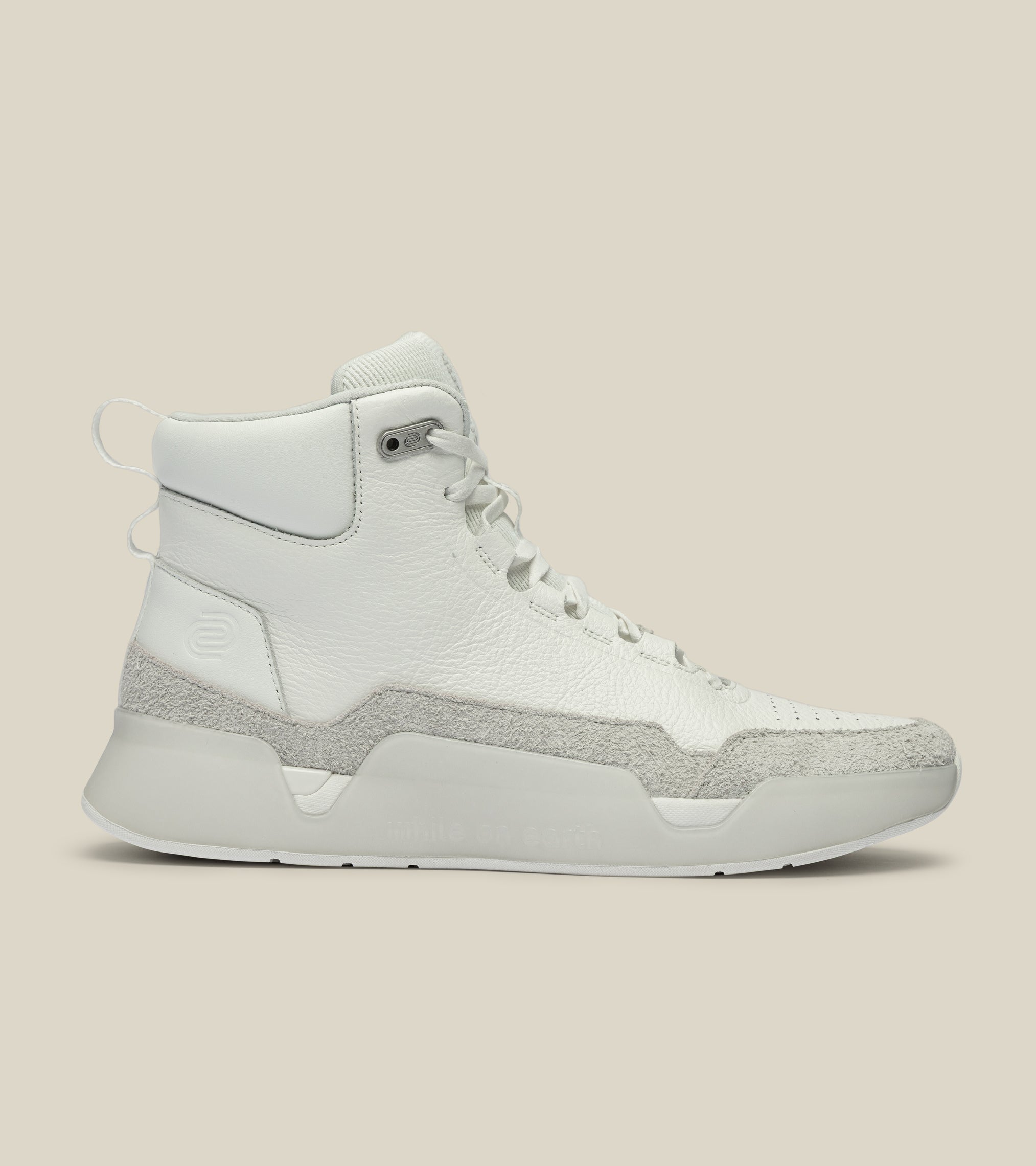 women's high-top leather trainer